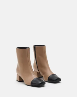 BOTTINES FALLON NOIR BEIGE