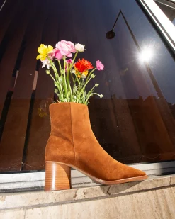 BOTTINES KELIANA/VEL COGNAC