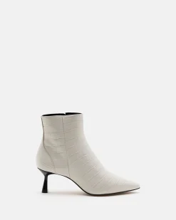 BOTTINES KOSHI/CROCO ÉCRU
