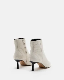BOTTINES KOSHI/CROCO ÉCRU