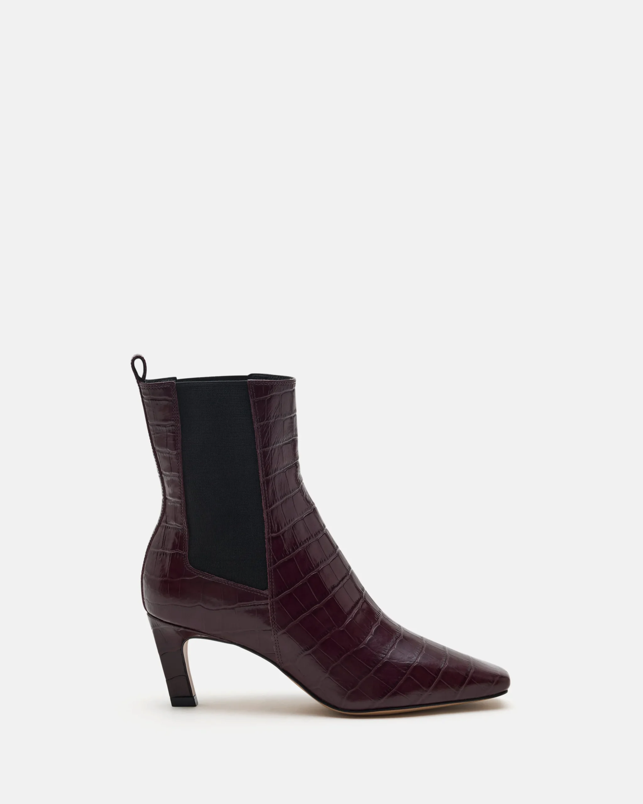 BOTTINES KRISTIN/CROCO POURPRE