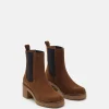 BOTTINES MIRAGE/VEL COGNAC
