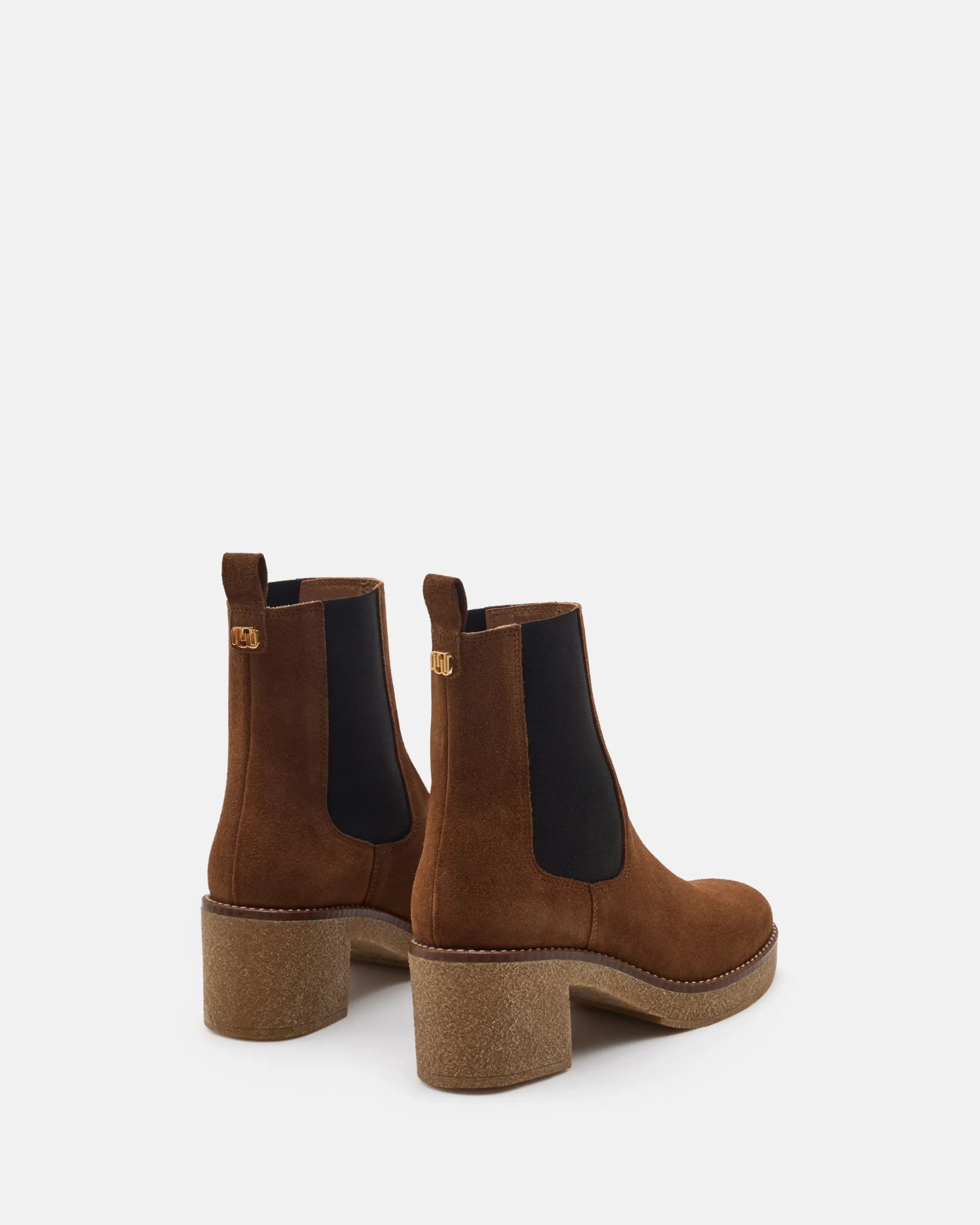 BOTTINES MIRAGE/VEL COGNAC