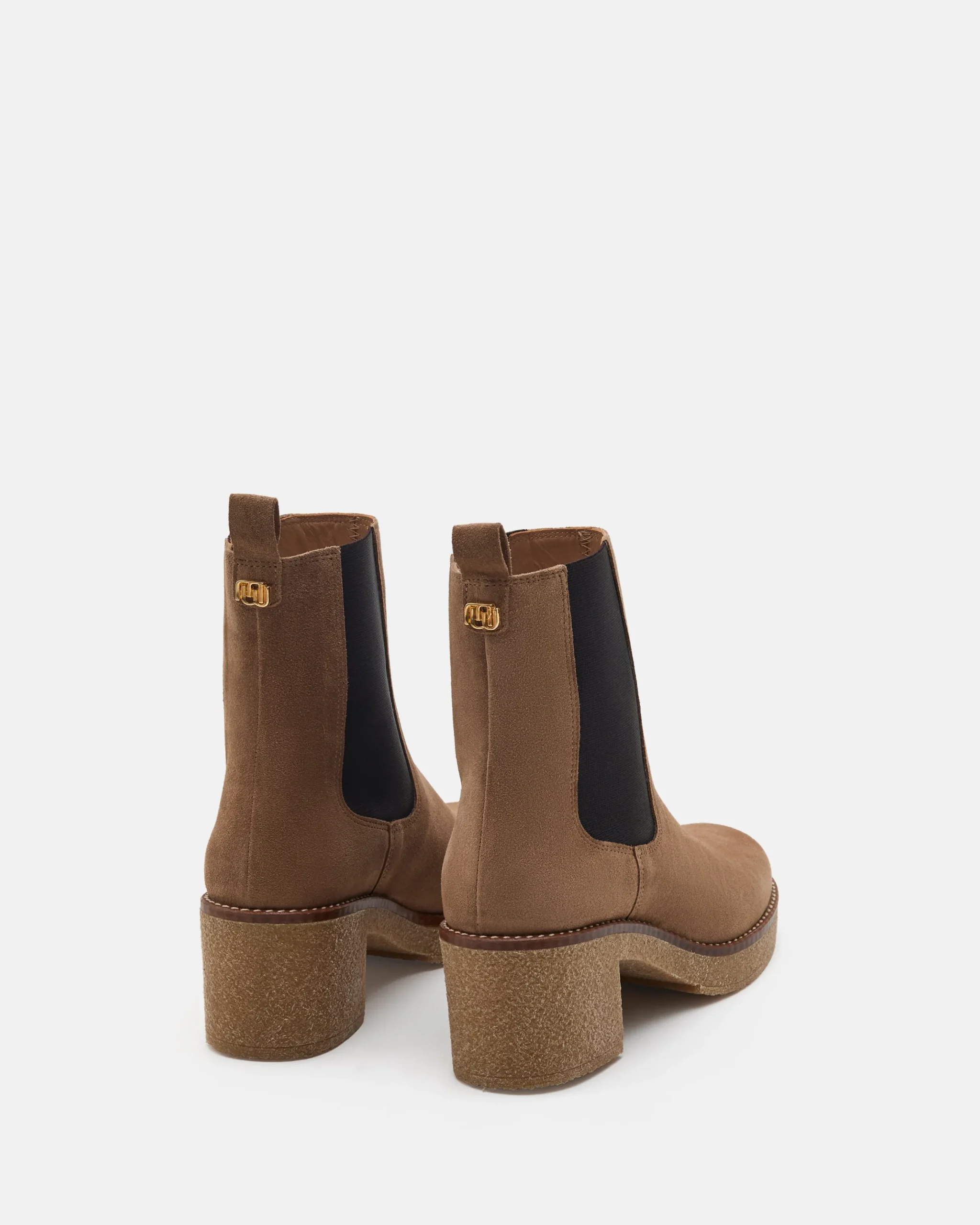 BOTTINES MIRAGE/VEL TAUPE