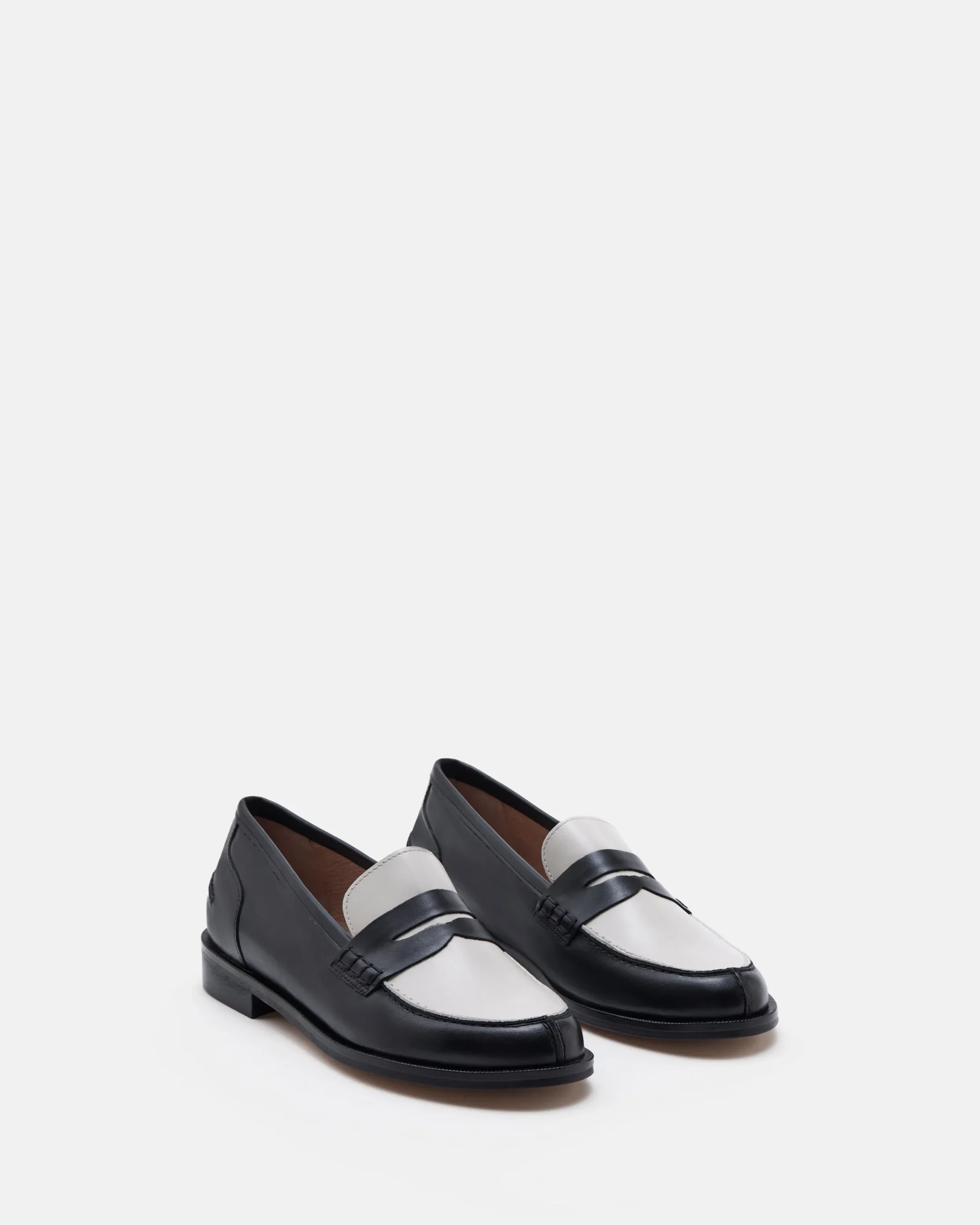 MOCASSINS MAURINE NOIR ÉCRU
