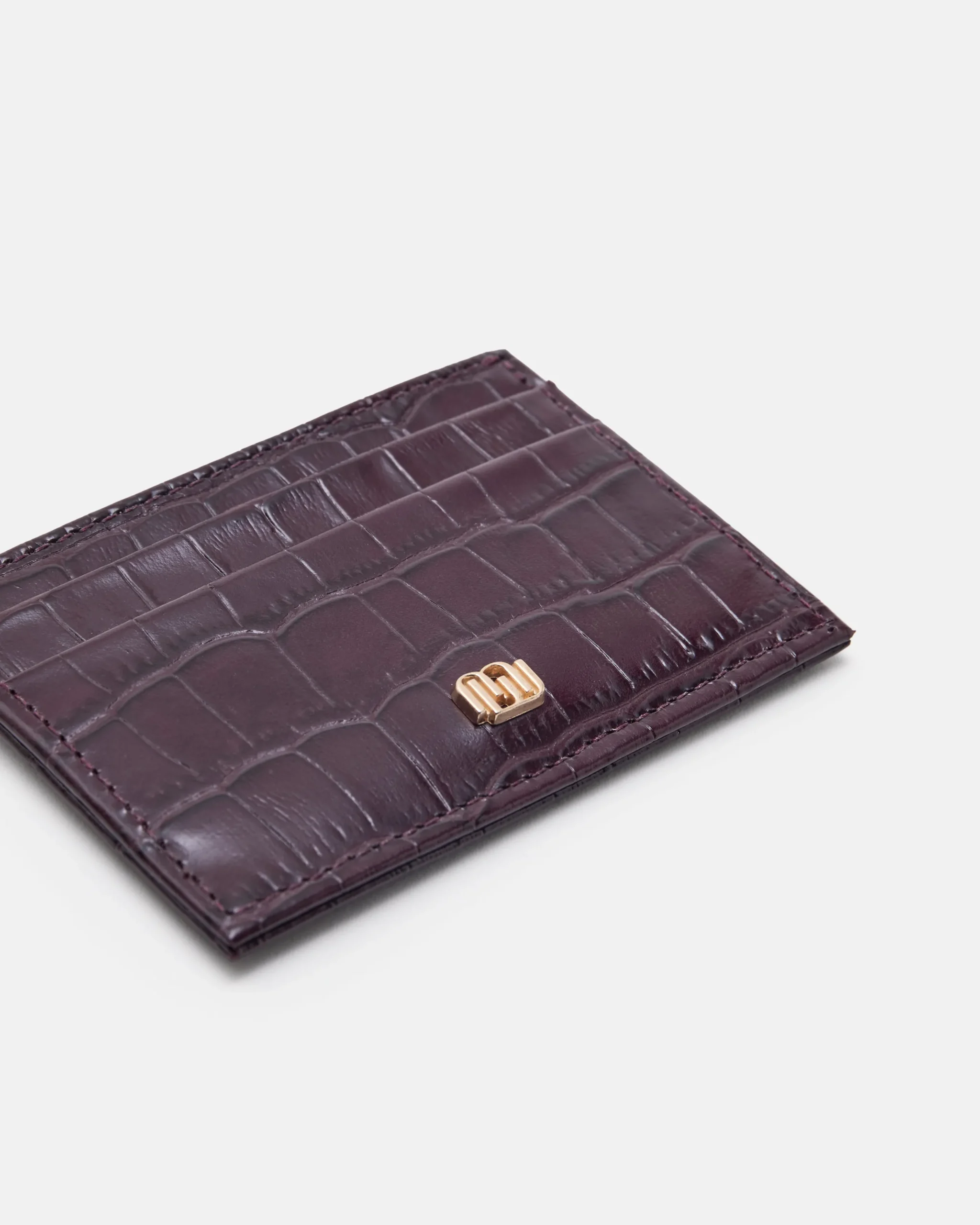 PORTE CARTES KALY/CROC POURPRE