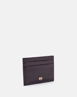 PORTE CARTES KALY/CROC POURPRE