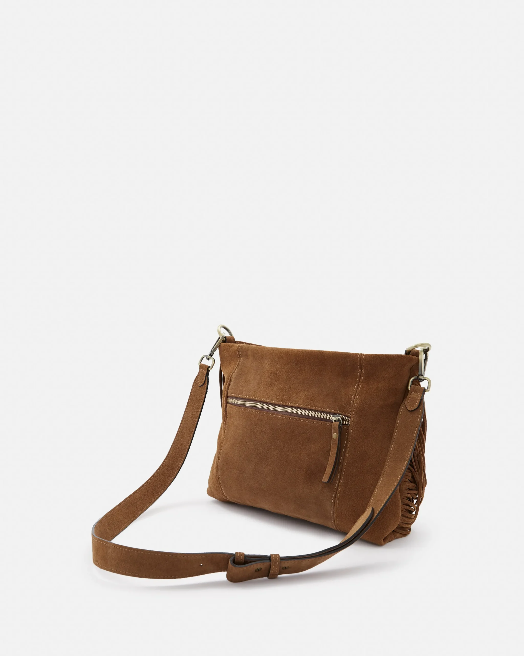 SAC À FRANGES GLORIA/VEL COGNAC
