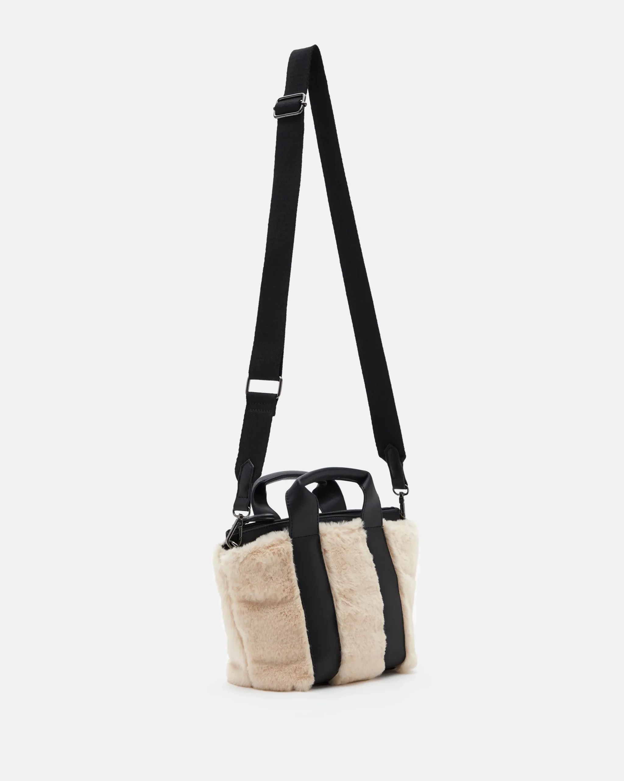 SAC MOYEN VOLUME BAYA/FUR ÉCRU