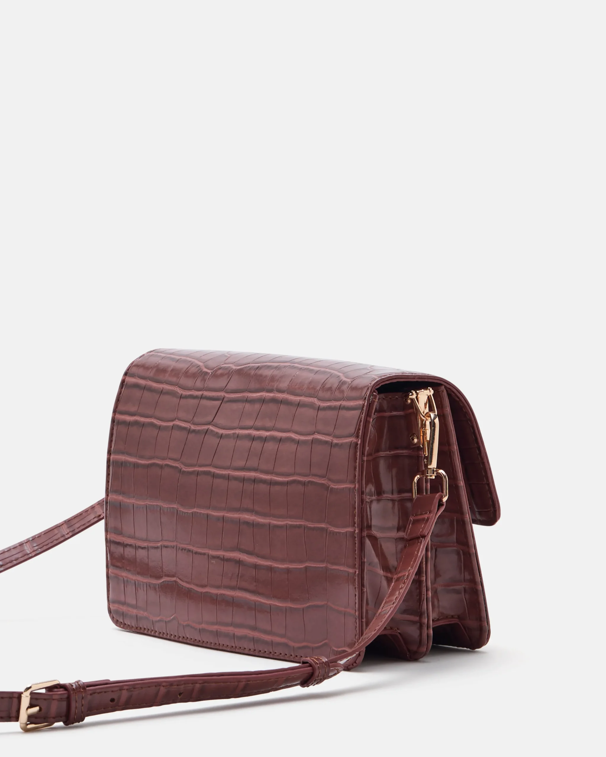 SAC MOYEN VOLUME JODY/CROC COGNAC