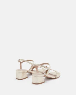 SANDALES CUSTODIA/MET PLATINE