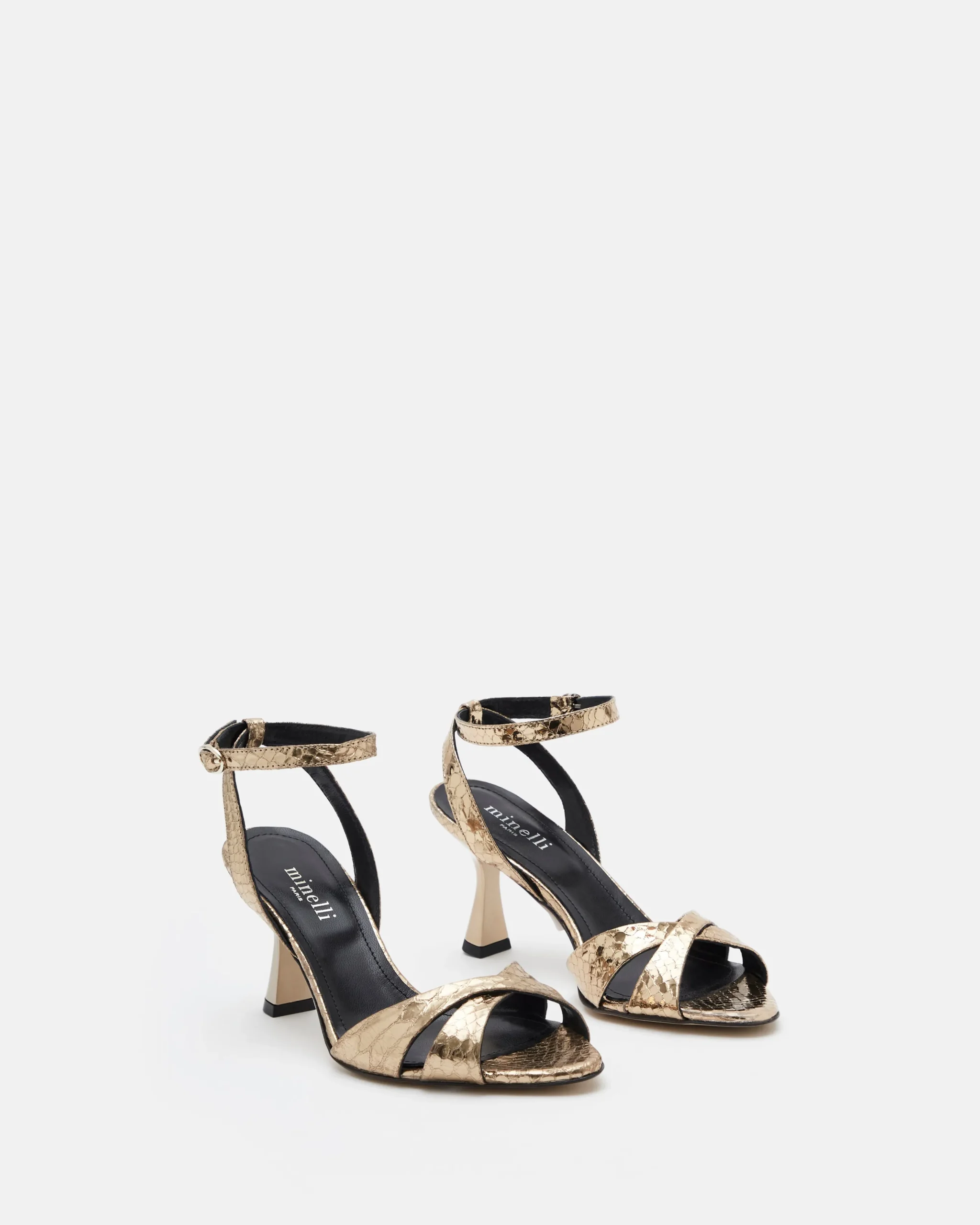 SANDALES NOEMIE/MET PLATINE