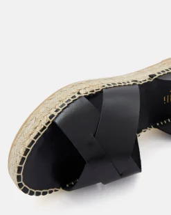 SANDALES PLAT ANTIA NOIR