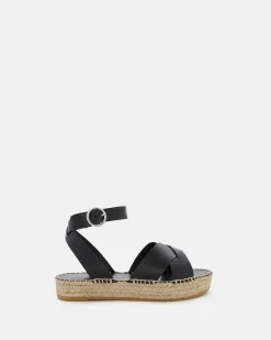 SANDALES PLAT ANTIA NOIR