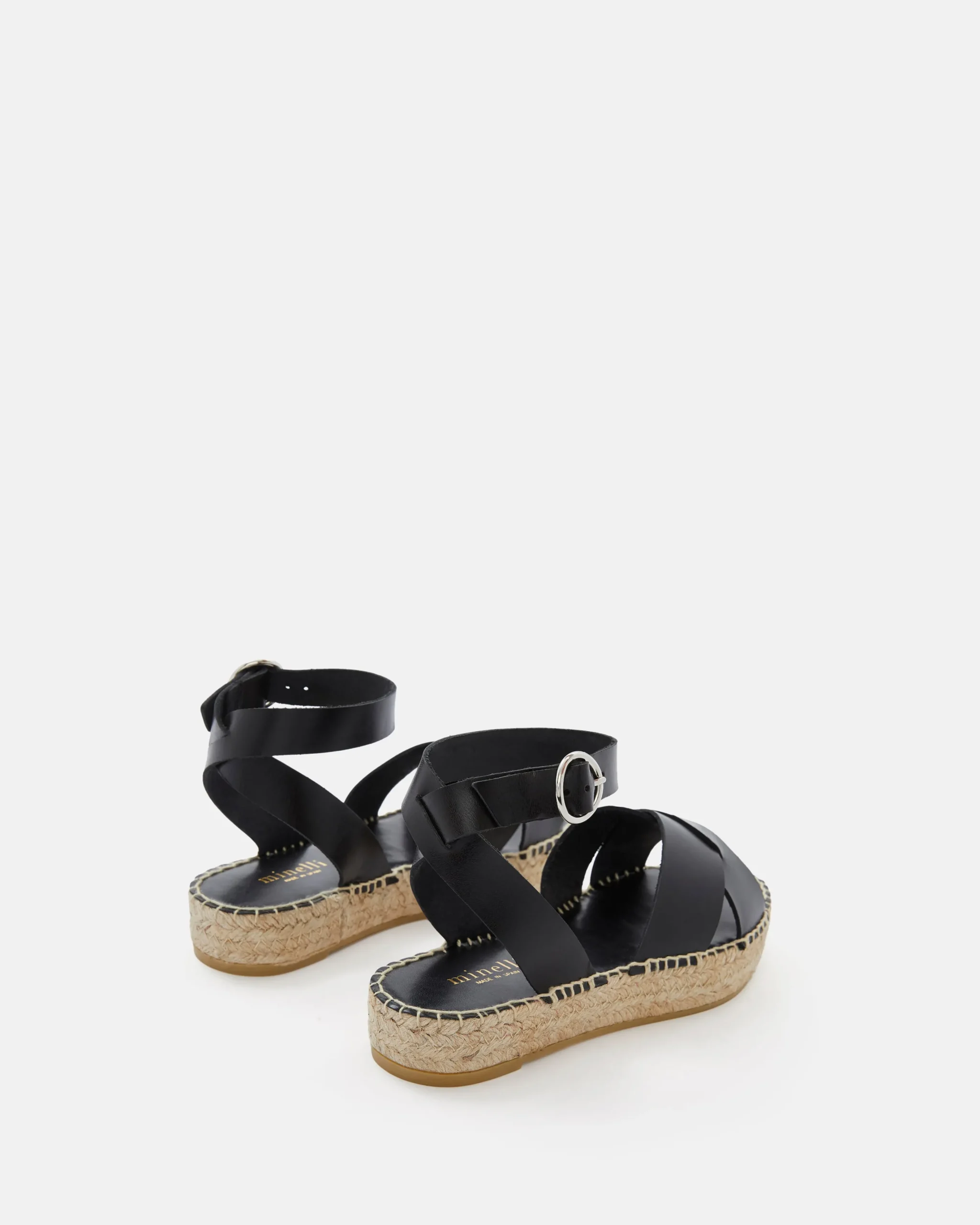 SANDALES PLAT ANTIA NOIR